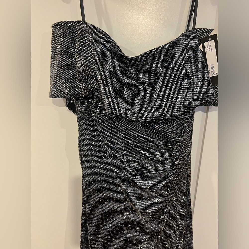 Xscape Off the Shoulder Sparkle Gown (NEW with tags)